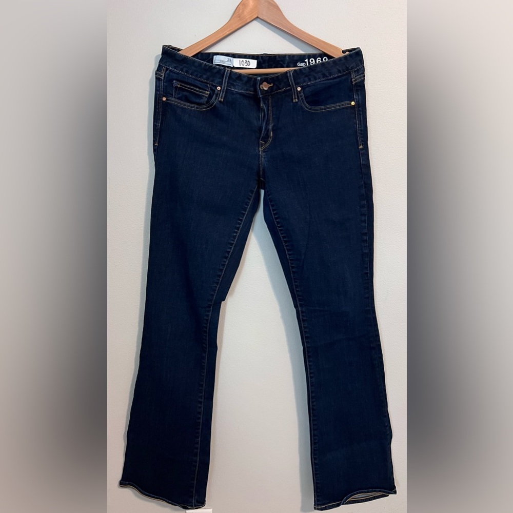 Gap 1969 |Curvy Bootcut Jeans |31 Long | Dark Wash | Stretch | Mid Rise